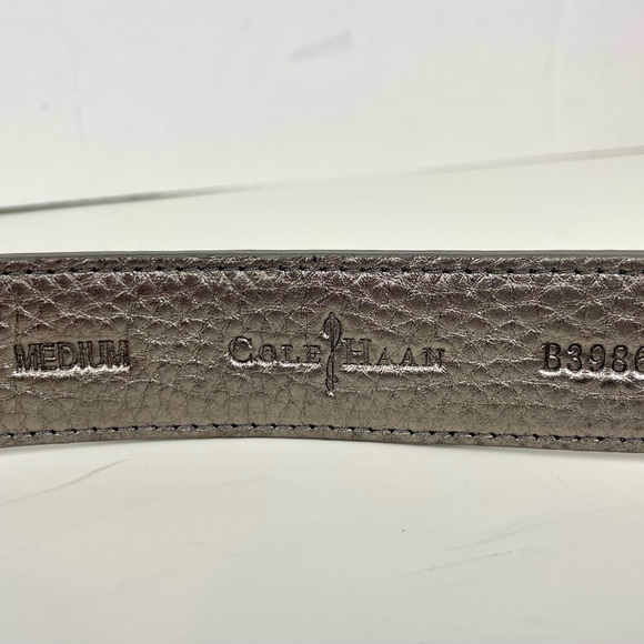 Cole Haan metallic Pebble Leather belt Womens - Picture 6 of 10